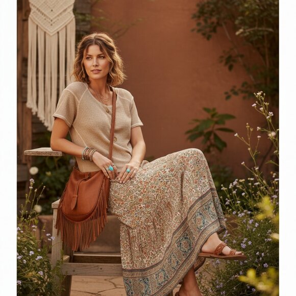 🌿​BKE Women's Small Beige Waffle Knit Short Sleeve Casual Top - Picture 9 of 12